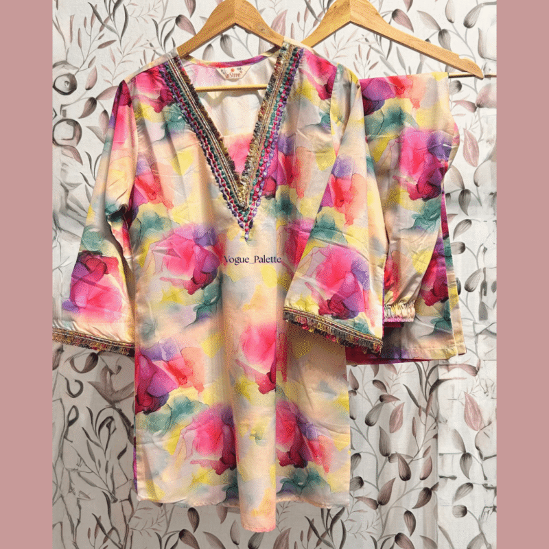 Floral V neck and Co-ord set