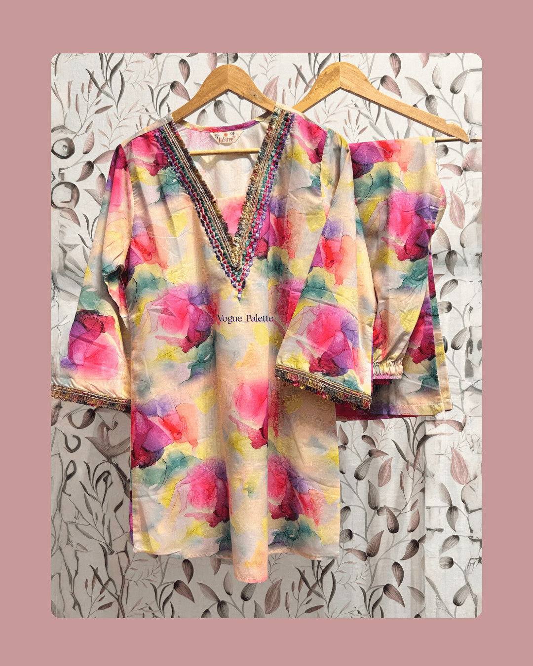 Floral V neck and Co-ord set